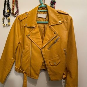 Zara jacket S yellow mustard perfecto style